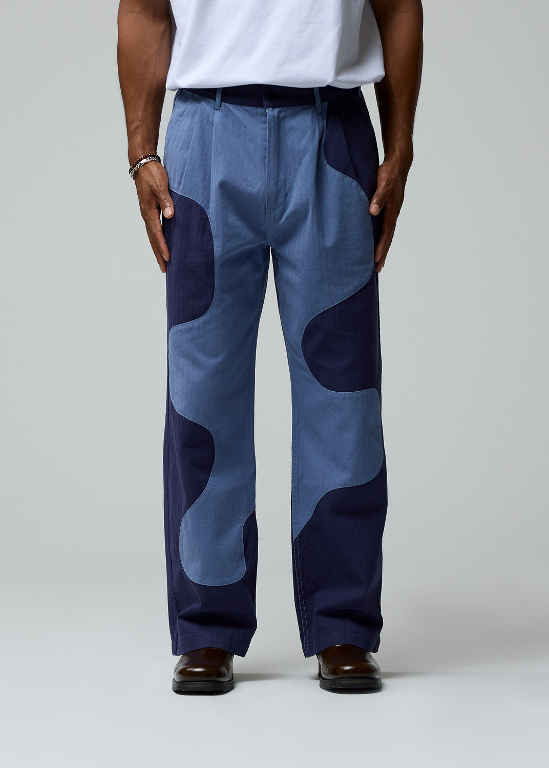 Navy Goop Herringbone Trouser