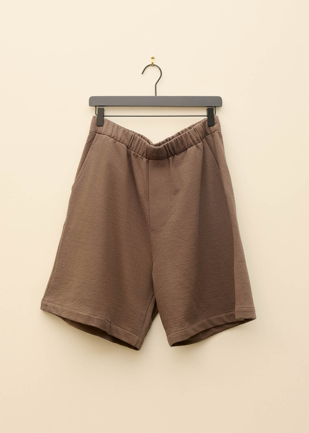 Brown Bark Textured Lounge Shorts - S