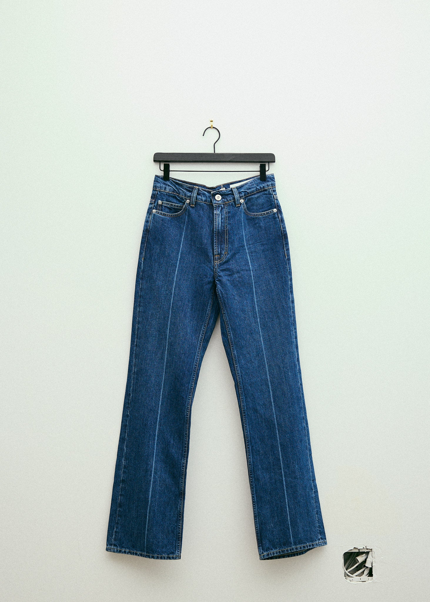 Mid Blue Crease Denim 70s Cut Jeans